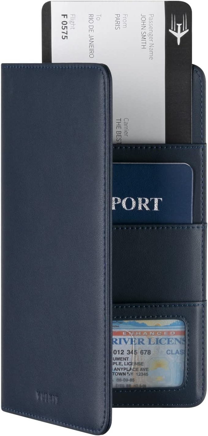 VULKIT Passport Holder Wallet RFID Blocking Travel Wallet for Men & Women - Roamly