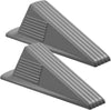 Frienda 2 Pcs Jumbo Door Stoppers Heavy Duty Door Stopper Tall up to 2inch Tall Wedge TPR Large Wedge Stackable Big Rubber Doorstop for Hotel Carpet Hardwood Concrete and Tile (Gray)