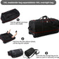 Vomgomfom 32" Soft-Sided Foldable Wheeled Travel Duffel Bag,Expandable 110L to 140L Rolling Cargo Bag with 2 Wheels and Multiple Pockets,Black-red - Roamly