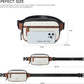 2L Fanny Packs Everywhere Belt Bag Small Fashion Crossbody Waist Pack Faux Leather Waterproof Sling Chest Bag For Women Black White