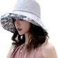 Women Wide Brim Sun Hats Metal Wired Edge Summer UV Protection Beach Fishing Hat for Hiking Garden Travel Chin Strap