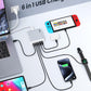 USB C Charger Block 200W[2025 Upgraded] GaN III 6 Port Fast Charging Station Hub,PD 65W USB C Laptop Charger Compatible with MacBook Pro/Air,iPad,iPhone 16/15,Galaxy S23/S24 Steam Deck Dell XPS etc