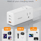 TESSAN USB Charging Station PD 65W, USB C Charger Blocks with 3 AC Outlets, Desktop Phone Fast Charger with Flat Plug for Phone Tablet Laptop, Travel, Office