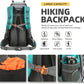King'sGuard 60L Hiking Backpack Large Waterproof Camping Backpack for Men and Women Lightweight Frameless Backpacking Backpack with Rain Cover (Lake Blue) - Roamly