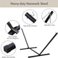 ANOW Outdoor Hammock with 12 Feet Heavy Duty Steel Stand, Two Person Hammock with Stand Included, 450 LBS Weight Capacity, Cream
