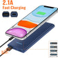 [2 Pack] Portable Charger Power Bank 10000mAh,Ultra Slim Portable Phone Charger with Dual USB Outputs,Backup Charging External Battery Pack Compatible with iPhone 15/14/13/12/11,Android etc-Blue+White