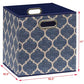 11 Inch Foldable Cube Storage Bins with Handle (6 Count)