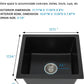 18 Granite Composite Bar Sink - Donsdey 18”×16” Undermount Granite Kitchen Sink Black Quartz Classic Composite Under Counter Single Bowl Bar Prep RV Sinks Basin