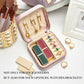 TAIMY Plush Velvet Travel Jewelry Box, Small Travel Jewelry Case, Portable Mini Jewelry Travel Organizer Boxes for Rings Earrings Necklaces Bracelets(Pink Lavender,No Mirror)