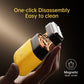Mini Steel Electric Foil Shavers for Men: Upgraded Mini Electric Razor– Portable Travel Shaver with IPX7 Waterproof, Ultra-Long BatteryLife, and Triple Blade Technology Mini Razor (Sunburst Yellow)