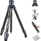 NEEWER LITETRIP LT32 Camera Travel Tripod, Carbon Fiber Portable Stand, Ball Head Detachable Center Axis Flip Buckle Cleaning Cloth Arca QR Plate Compatible with Peak Design Capture V3 (Former TP62)