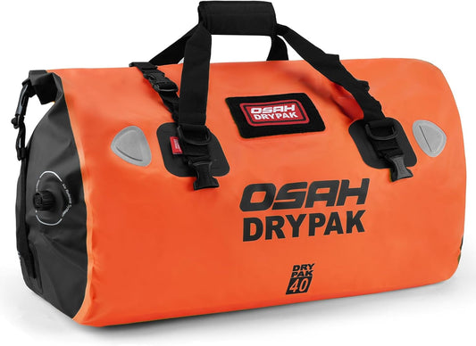 Waterproof Duffel Bag - Motorcycle Dry Bag Tail Bag with Large Storage Space, Waterproof Luggage Duffle Bags with Outer Mesh Zipper Pocket for Camping, Kayaking, Fishing & Traveling - Roamly