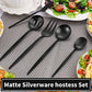 Matte Black Serving Silverware Set (4 Count)