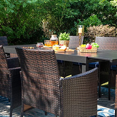 Wicker Patio Dining Chairs Set of 2 with Removable Cushions (2 Count)