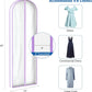 Zilink Breathable Dress Bags for Gowns 72" Clear Wedding Dress Garment Bag Dress Bags for Hanging Clothes with 4" Gussted for Long Evening Dresses, Fur Coat, Long garment Bags for Gowns, Set of 2