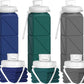 3 pack Collapsible Water Bottles,Silicone Foldable Portable Water Bottle 20.6oz, Lightweight Reusable Leakproof for Travel Hiking Camping Cycling Workouts Yoga Fitness Indoor Outdoor Sports
