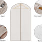 Zilink Suit Bags for Closet Storage and Travel 43" Hanging Storage Bags for Clothes Garment Bags for Storage, T-Shirt, Suits, Coats, Jackets - Beige, 8 Pack