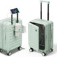 Expandable Lightweight PC Hard Shell Suitcase, 20-inch Carry On Luggage with TSA Lock, 360 Silent Spinner Wheels, Top Opening & Cup Holder - Ideal for Business Travel Suitcase (Mint Green)
