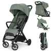 Inglesina Quid³ Stroller, Planet Green - Compact Reclining Travel Stroller for Baby & Toddler 0-55 lbs, One Hand fold, Car seat Compatible, Airplane Overhead, Lightweight, Foldable, XL UPF 50+ Canopy