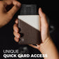 Jenoss Smart Wallet For Men: Full Grain Leather, Handcrafted, Slide Metal Pop Up Case, Slim RFID Blocking Credit Card Holder, Compact 12 Cards Slot Organizers, ID, Money Clip (Brown & Cream)