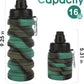 Collapsible Water Bottle for Adults, Boys, Students, Kids, Reusable Silicone Foldable Water Bottles for Travel Camping Hiking, Portable Sports Water Bottle, Camouflage