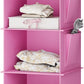 YOUDENOVA Hanging Closet Organizer, 5-Shelf Closet Hanging Storage Shelves, Light Pink
