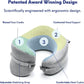 C CUSHION LAB Travel Pillow, Award-Winning Patented Ergonomic Design for Chin & Neck Support Memory Foam Neck Pillow, Compact Airplane Pillow for Traveling, Flight, Car (Gray, Large)