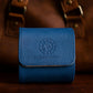 Genuine Napa Leather Watch Roll Travel Case for 3 Watches - Travel Watch Rolls and Leather Watch Display Cases with Velvet Interior - Watch Storage Organizer Men's (Blue - Single)