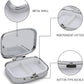 Metal 2 Compartment Pill Organizer Travel Friendly Portable Compact Pill Box Cute Pill Case,for Pocket Wallets Daily Portable Medicine Vitamin Tablet Storage (A Dark Stage)