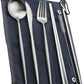 Gugrida Reusable Travel Utensils, 7 Pieces Portable 18/10 Stainless Steel include Knife Fork Spoon Chopsticks Cleaning Brush Straws Portable Pouch, Eco-friendly Camping Silverware Set, Dishwasher Safe