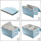 PRANDOM Large Stackable Storage Bins with Lids Fabric Decorative Storage Box Cubes Organizer Containers Baskets with Cover Handles Divider for Bedroom Closet Living Room 17.3x11.8x9.8 Inch 3 Pack