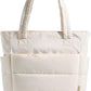 BAGSMART Tote Bag for Women, Lightweight Puffy Tote Bag with Compartments Shoulder Bag Handbag for Travel, Work, Gym,