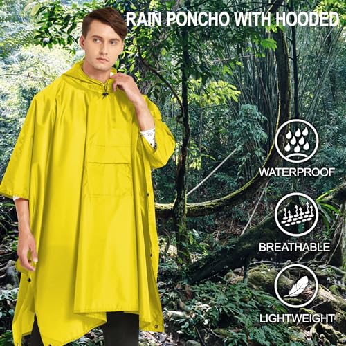 Reusable Rain Poncho for Adults