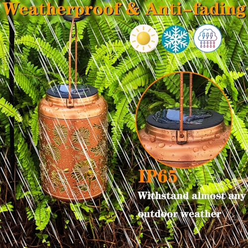 Solar Lanterns Outdoor Waterproof Dragonfly Sunflower