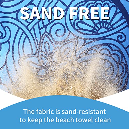 Microfiber Beach Towel Oversized 71x32 Multiple with Bag 4 Pack Bulk (4 Count)