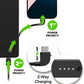 Mophie Powerstation Plus 10,000mAh Power Bank - Has Integrated USB-C and Lightning Cables, Fast Charging for Smartphones, Tablets, and iPhones