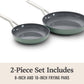 Calphalon® Ceramic Nonstick 8" and 10" Frying Pan Set, Silver Ash