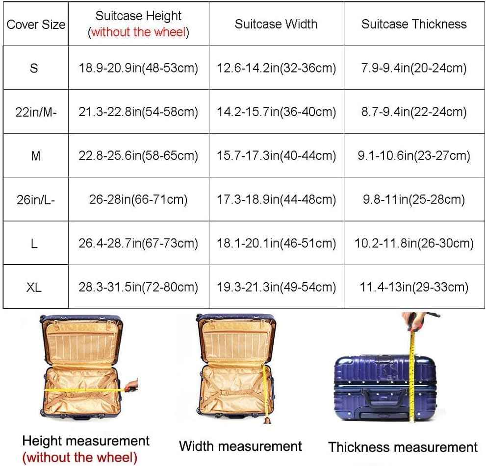 Thicker Luggage Cover Elastic Suitcase Cover Protector Fits 18