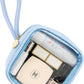 KOTORA TSA Approved Toiletry Bag with Mini Clear Makeup Bag Travel Size Beach Pool Bag Car Accessories for Women Her (Clear Mini-Blue)