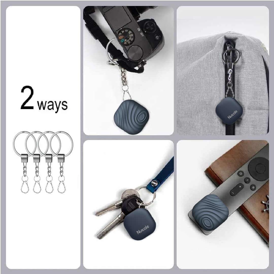 Findhting Key Finder Tag - Bluetooth Tracker Item Locator with Key Chain - Both iOS and Android Compatible for Keys Pet Wallets or Backpacks and Tablets (Blue-One)