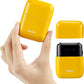 Mini Steel Electric Foil Shavers for Men: Upgraded Mini Electric Razor– Portable Travel Shaver with IPX7 Waterproof, Ultra-Long BatteryLife, and Triple Blade Technology Mini Razor (Sunburst Yellow)