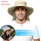 ZOORON Sun Hat for Men Women Fishing Hat with Neck Flap Wide Brim Bucket Hat UV Protection for Beach Camping Hiking