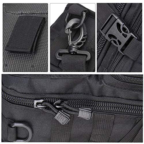 Tactical Sling Bag Pack Military Assault Rucksack Shoulder Bag Backpack Chest Pack Handbag Waterproof for Travel Hiking Camping Trekking Exploring Fishing Hunting