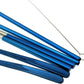 7 Pcs Portable Flatware Set, 304 Stainless Steel Cutlery Set Travel Utensils Set w/Pouch Fork Spoon Chopsticks Straws for Travel Camping Office School, Dishwasher Safe & Eco-Friendly (Blue)