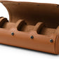 Oirlv Premium Leather Watch Roll Travel Case 3-Slot Watch Box for Men and Women Storage & Organizer Display, Anniversary Birthday（Brown）