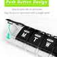 Extra Large Weekly Pill Organizer 2 Times a Day - Remtise Am/Pm Daily Pill Case Medicine Organizer, Push Button 7 Day Pill Box for Pills/Vitamin/Cod Liver Oil/Supplements (Black & White)