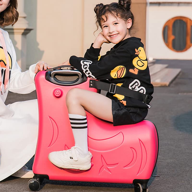 20" Ride on Suitcase for Kids & Toddlers with Double Spinner