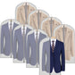Zilink Breathable Fur Coat Suit Bags for Closet Storage 43" Jacket Cover Hanging Garment Bags for Leather Clothes, Fur Coat, Jackets,Suits, Grey, 8 Pack