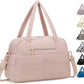 Travel Duffle Bag,Puffer Carry On Duffel Bag with Laptop Compartment Waterproof Overnight Weekender Bags for Women Large Hospital Tote Bags for Labor and Delivery (Medium,Pink)