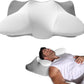 Dual-Height Cervical Neck Pillow for Pain Relief, Memory Foam Pillows with Cooling Tech -3D Ergonomic Support, Cooling Cover, for Side/Back/Stomach Sleeper Pillow, Minimalist Style - Gray,White